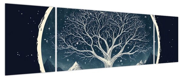 Obraz – Magiczne drzewo z jeleniem II. (170x50 cm)