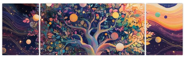 Obraz – Fioletowe drzewo pełne energii (170x50 cm)