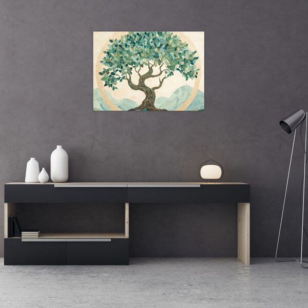 Obraz – Elegancka mozaika z drzewem (70x50 cm)