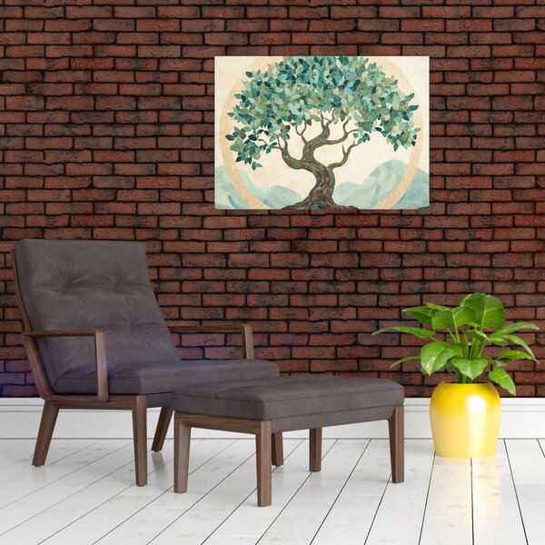 Obraz – Elegancka mozaika z drzewem (70x50 cm)