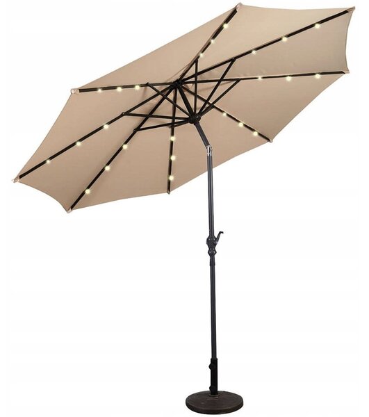 Parasol ogrodowy z solarnymi diodami led 300 cm