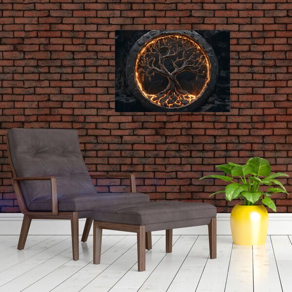 Obraz – Drzewo życia w lawie I. (70x50 cm)
