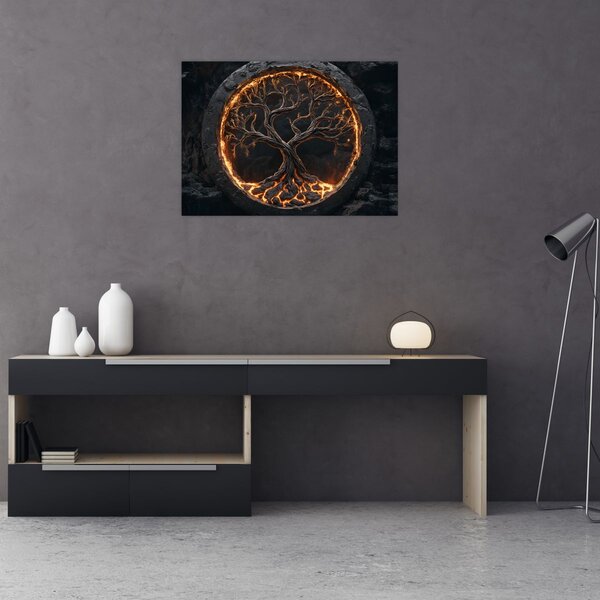 Obraz – Drzewo życia w lawie I. (70x50 cm)