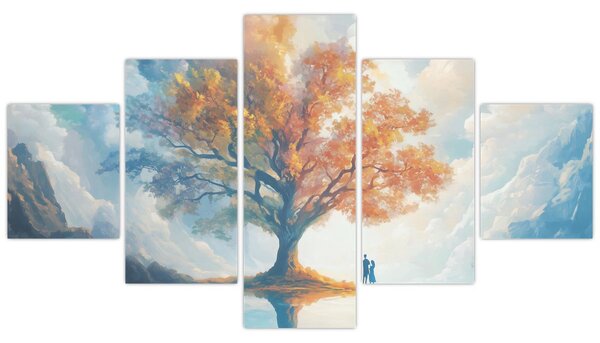 Obraz – Drzewo życia i miłości (125x70 cm)