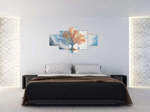 Obraz – Drzewo życia i miłości (125x70 cm)