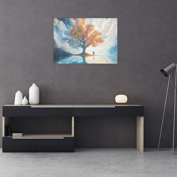 Obraz – Drzewo życia i miłości (70x50 cm)