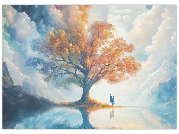 Obraz – Drzewo życia i miłości (70x50 cm)
