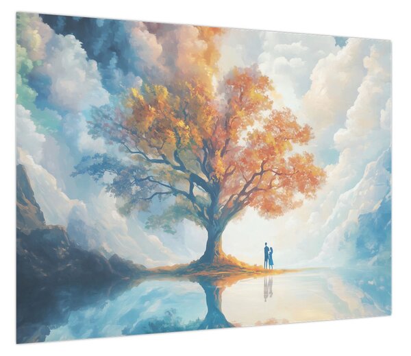 Obraz – Drzewo życia i miłości (70x50 cm)