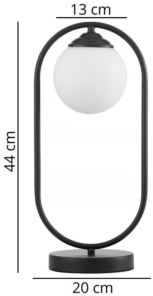 NOWOCZESNA LAMPA BIURKOWA CZARNA VERO W1
