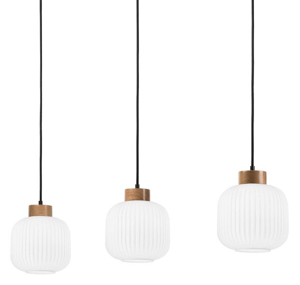 Lampa wisząca szklana Harmony Lamkur, możliwość ściemniania, biały / opal, salon / jadalnia, szkło, skandynawski