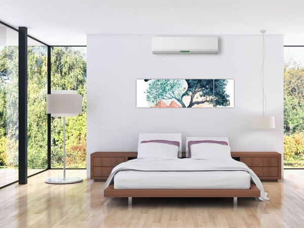 Obraz – Akwarelowe drzewo pełne życia (170x50 cm)