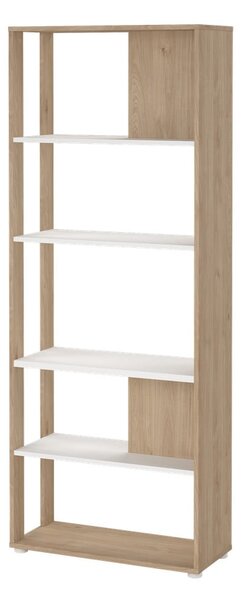 Biało-naturalny regał w dekorze dębu 80x205 cm Sign – Tvilum