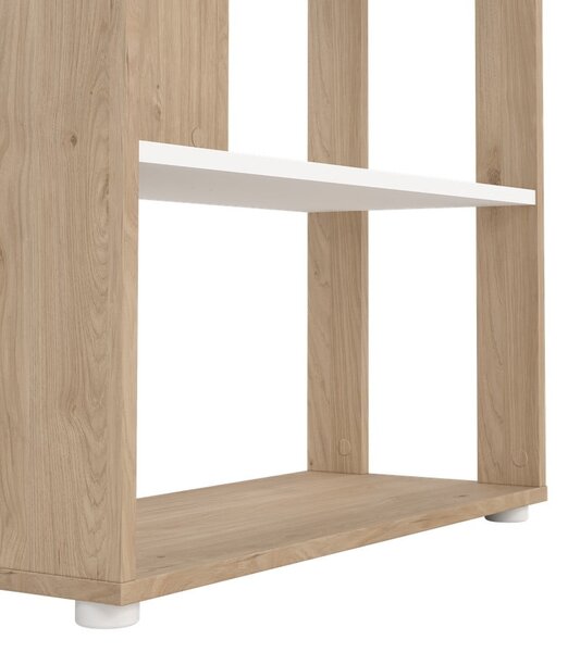 Biało-naturalny regał w dekorze dębu 80x205 cm Sign – Tvilum