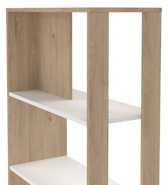 Biało-naturalny regał w dekorze dębu 80x205 cm Sign – Tvilum