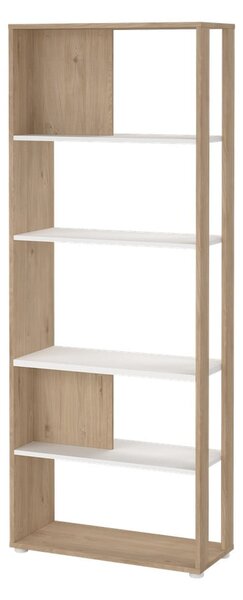 Biało-naturalny regał w dekorze dębu 80x205 cm Sign – Tvilum