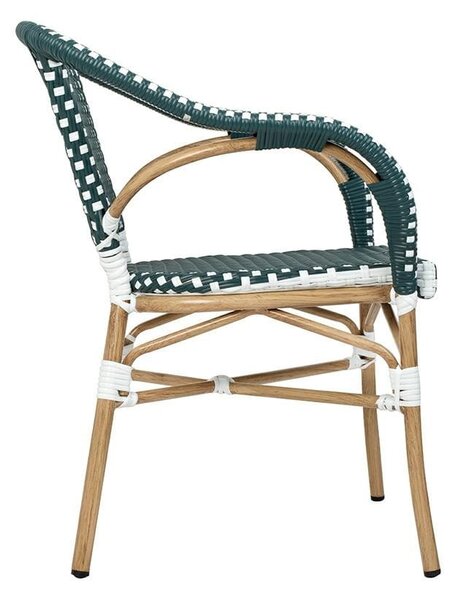 MebleMWM Krzesło CAFE MIRAMAR turkus / morski rattan