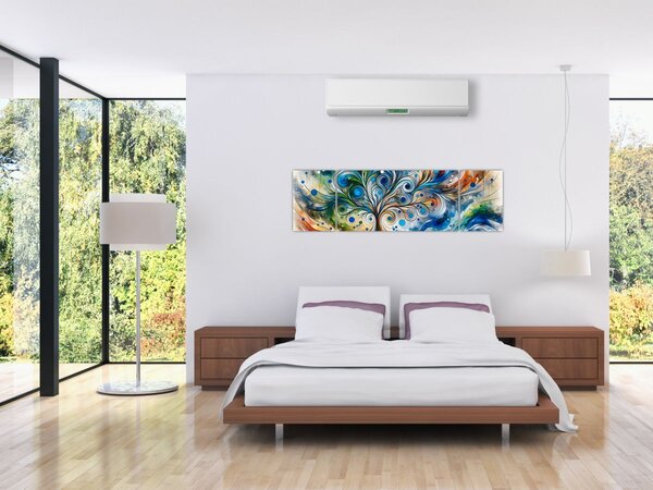 Obraz – Kolorowe energetyczne drzewo (170x50 cm)