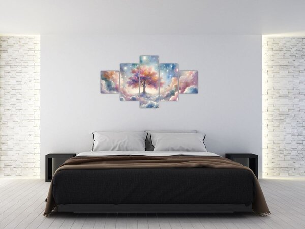Obraz – Drzewo życia w chmurach (125x70 cm)