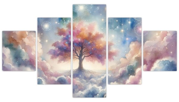 Obraz – Drzewo życia w chmurach (125x70 cm)