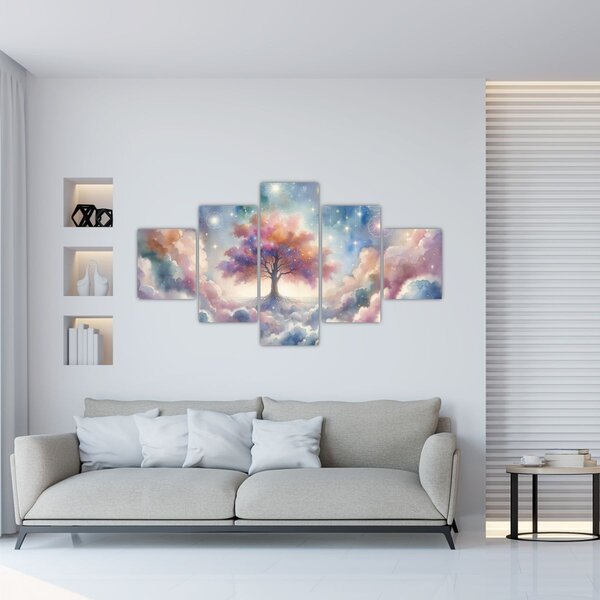 Obraz – Drzewo życia w chmurach (125x70 cm)