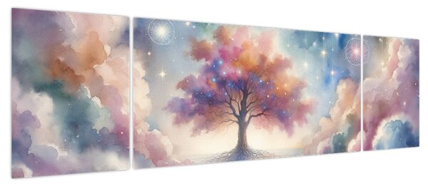 Obraz – Drzewo życia w chmurach (170x50 cm)