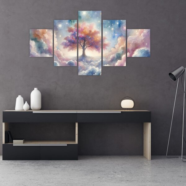 Obraz – Drzewo życia w chmurach (125x70 cm)