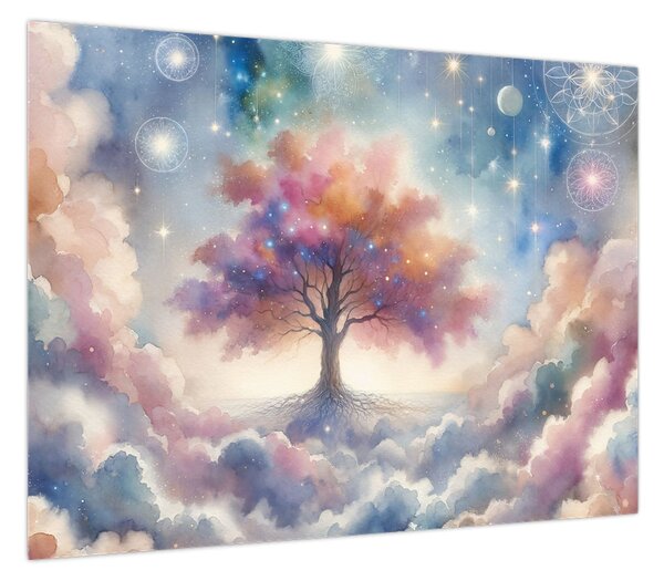 Obraz – Drzewo życia w chmurach (70x50 cm)