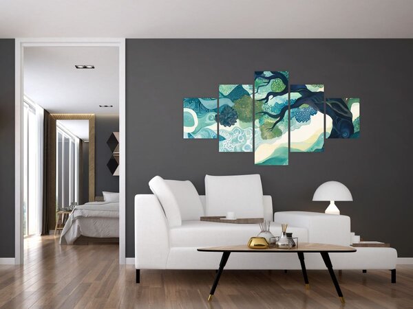 Obraz – Zielona korona drzewa życia (125x70 cm)