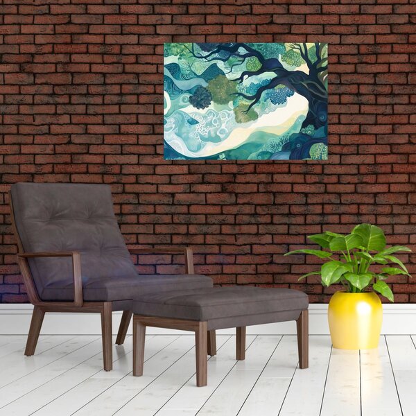 Obraz – Zielona korona drzewa życia (70x50 cm)