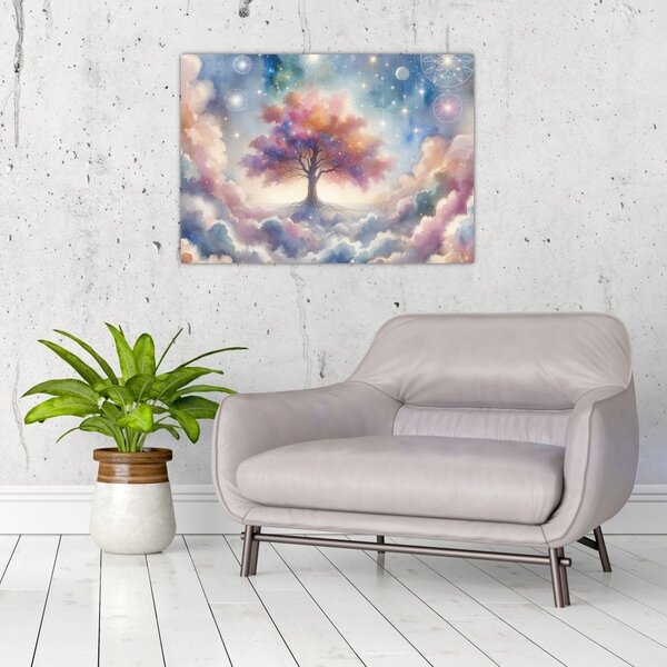 Obraz – Drzewo życia w chmurach (70x50 cm)