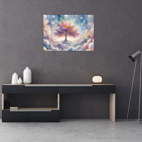 Obraz – Drzewo życia w chmurach (70x50 cm)