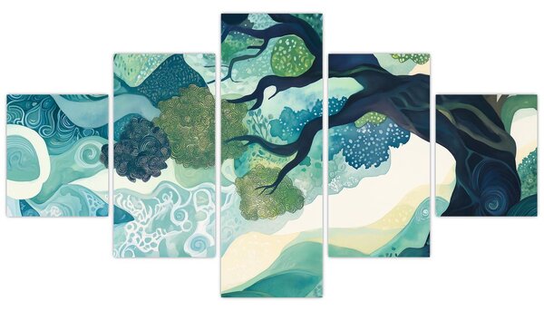 Obraz – Zielona korona drzewa życia (125x70 cm)