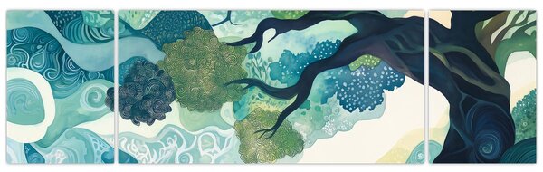 Obraz – Zielona korona drzewa życia (170x50 cm)