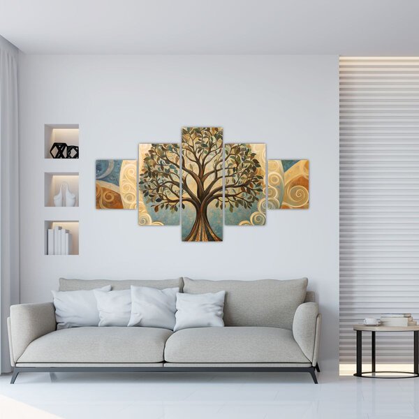 Obraz – Drzewo życia i spirale (125x70 cm)