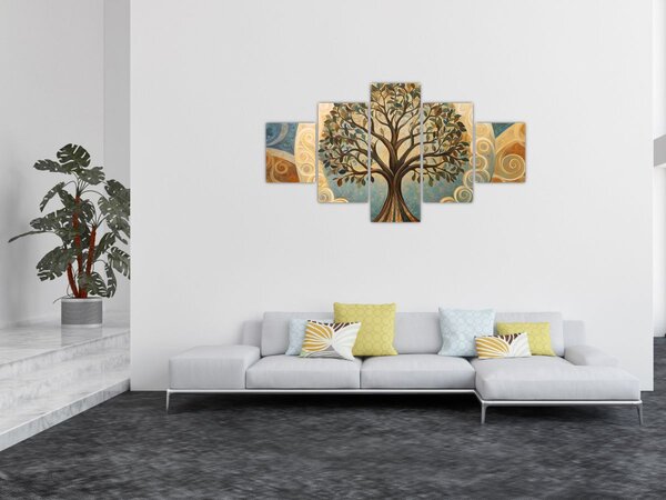 Obraz – Drzewo życia i spirale (125x70 cm)