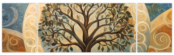 Obraz – Drzewo życia i spirale (170x50 cm)
