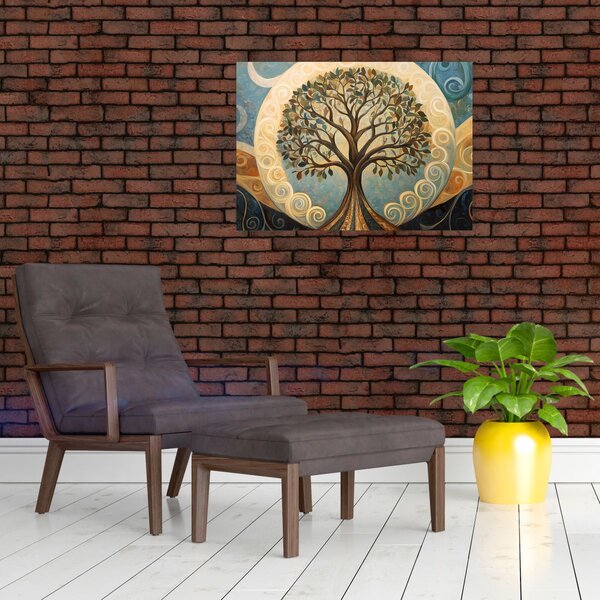 Obraz – Drzewo życia i spirale (70x50 cm)