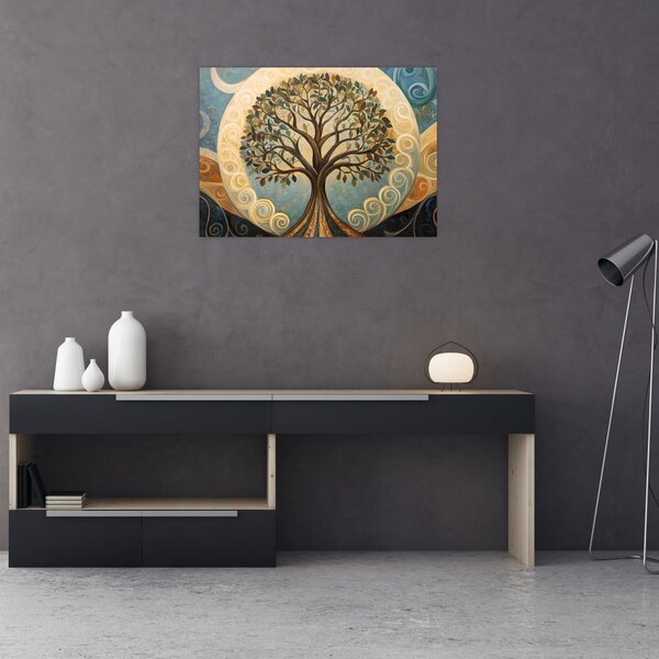 Obraz – Drzewo życia i spirale (70x50 cm)