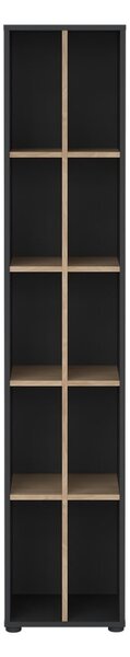 Antracytowo-naturalny regał w dekorze dębu 41x205 cm Sign – Tvilum