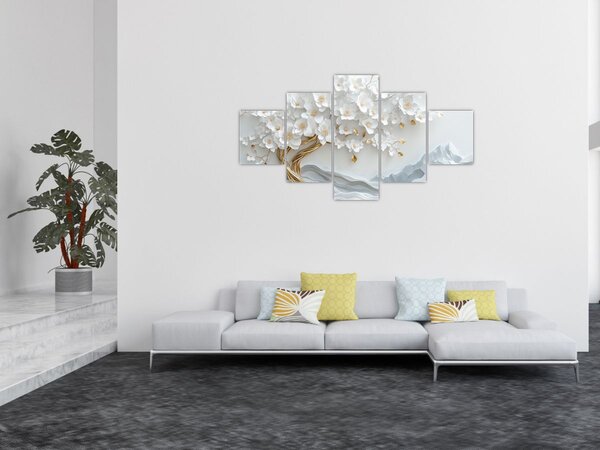 Obraz – Eleganckie drzewo życia 3D (125x70 cm)