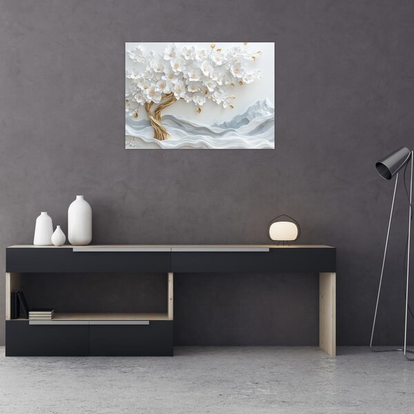 Obraz – Eleganckie drzewo życia 3D (70x50 cm)