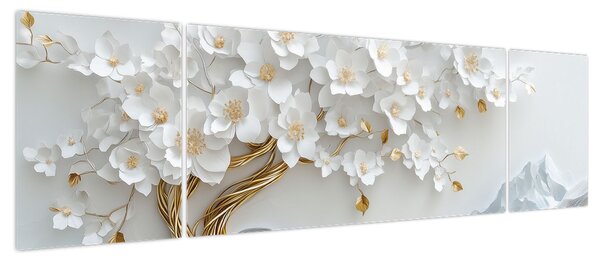 Obraz – Eleganckie drzewo życia 3D (170x50 cm)