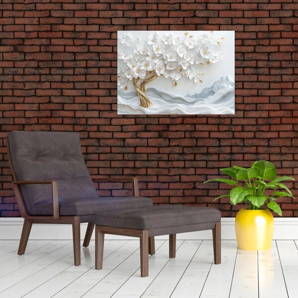 Obraz – Eleganckie drzewo życia 3D (70x50 cm)