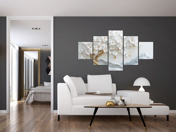 Obraz – Eleganckie drzewo życia 3D (125x70 cm)