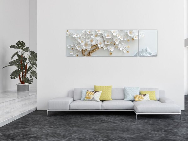 Obraz – Eleganckie drzewo życia 3D (170x50 cm)