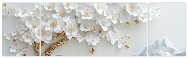 Obraz – Eleganckie drzewo życia 3D (170x50 cm)