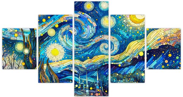 Obraz – Mozaika gwiaździstej nocy (125x70 cm)