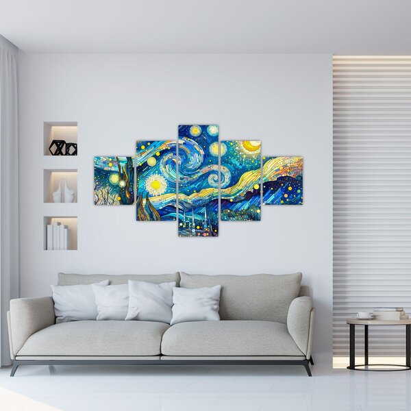 Obraz – Mozaika gwiaździstej nocy (125x70 cm)