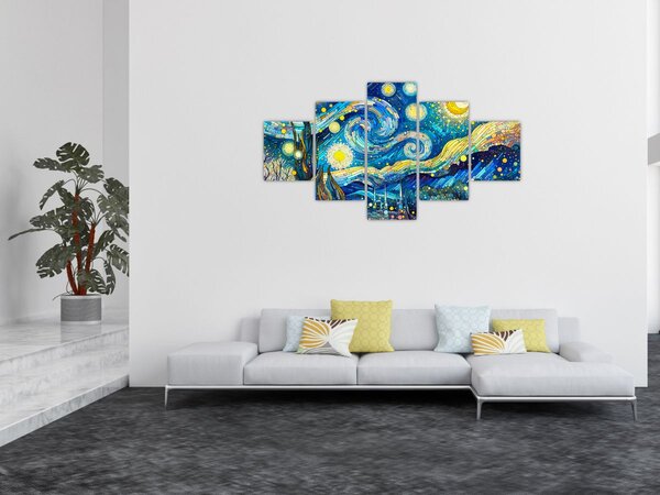 Obraz – Mozaika gwiaździstej nocy (125x70 cm)