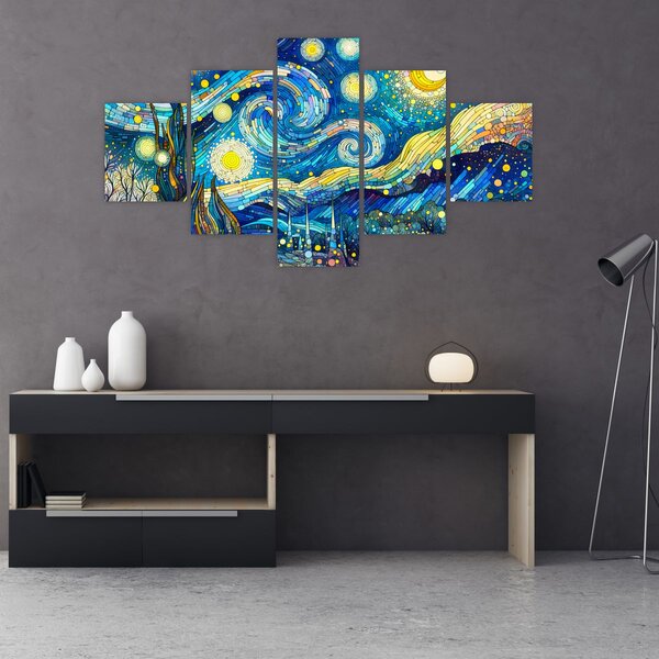 Obraz – Mozaika gwiaździstej nocy (125x70 cm)